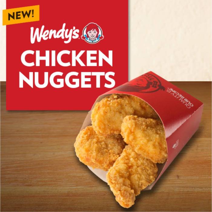 Wendy sauce nuggets nutrition facts